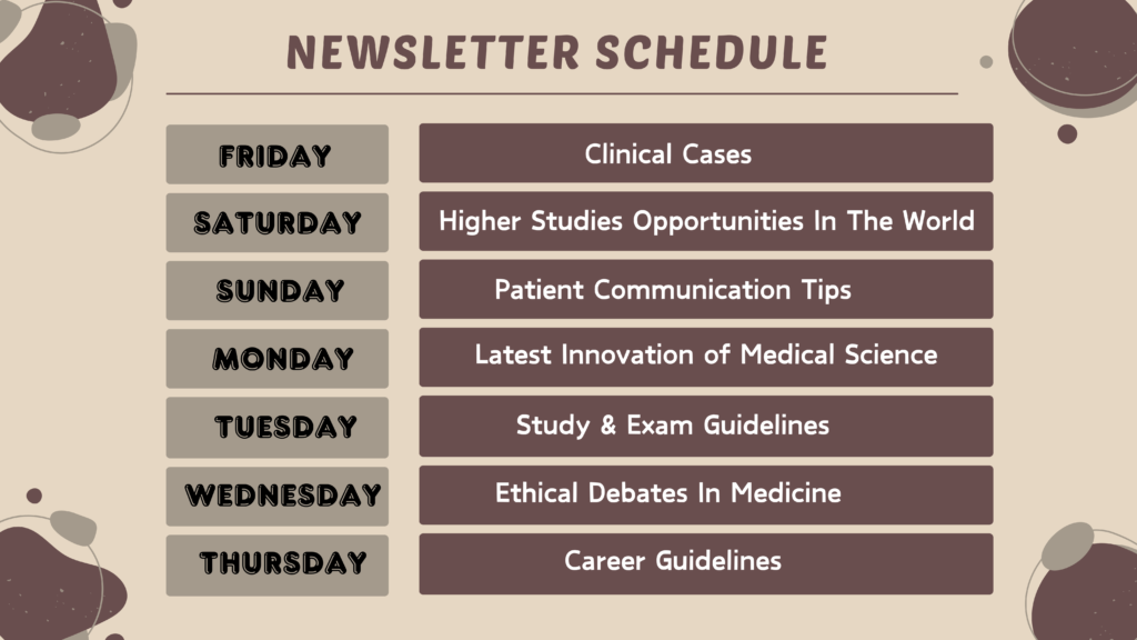 Newsletter Schedule